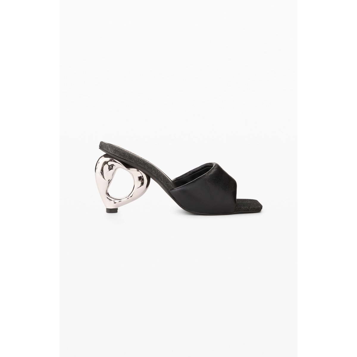 chaussures à talons effet cuir noir, DESIGUAL