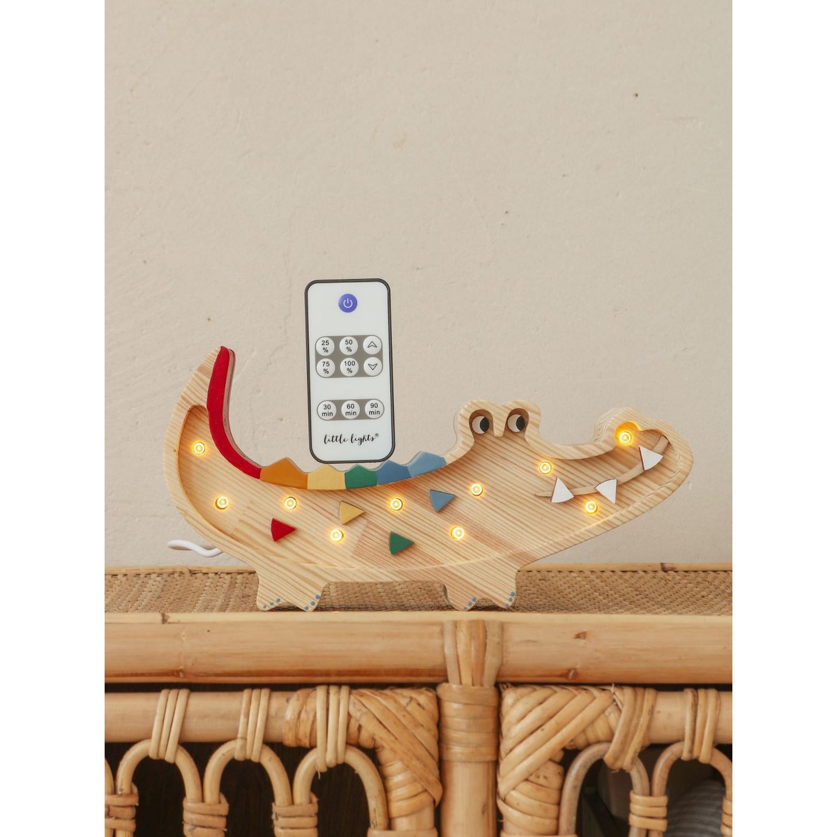 Petite Lampe Veilleuse Crocodile bois vert, LITTLE LIGHTS