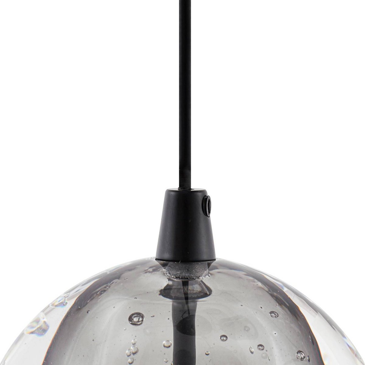 Suspension en verre moderneLED, Hayley clair, noir, LUCANDE