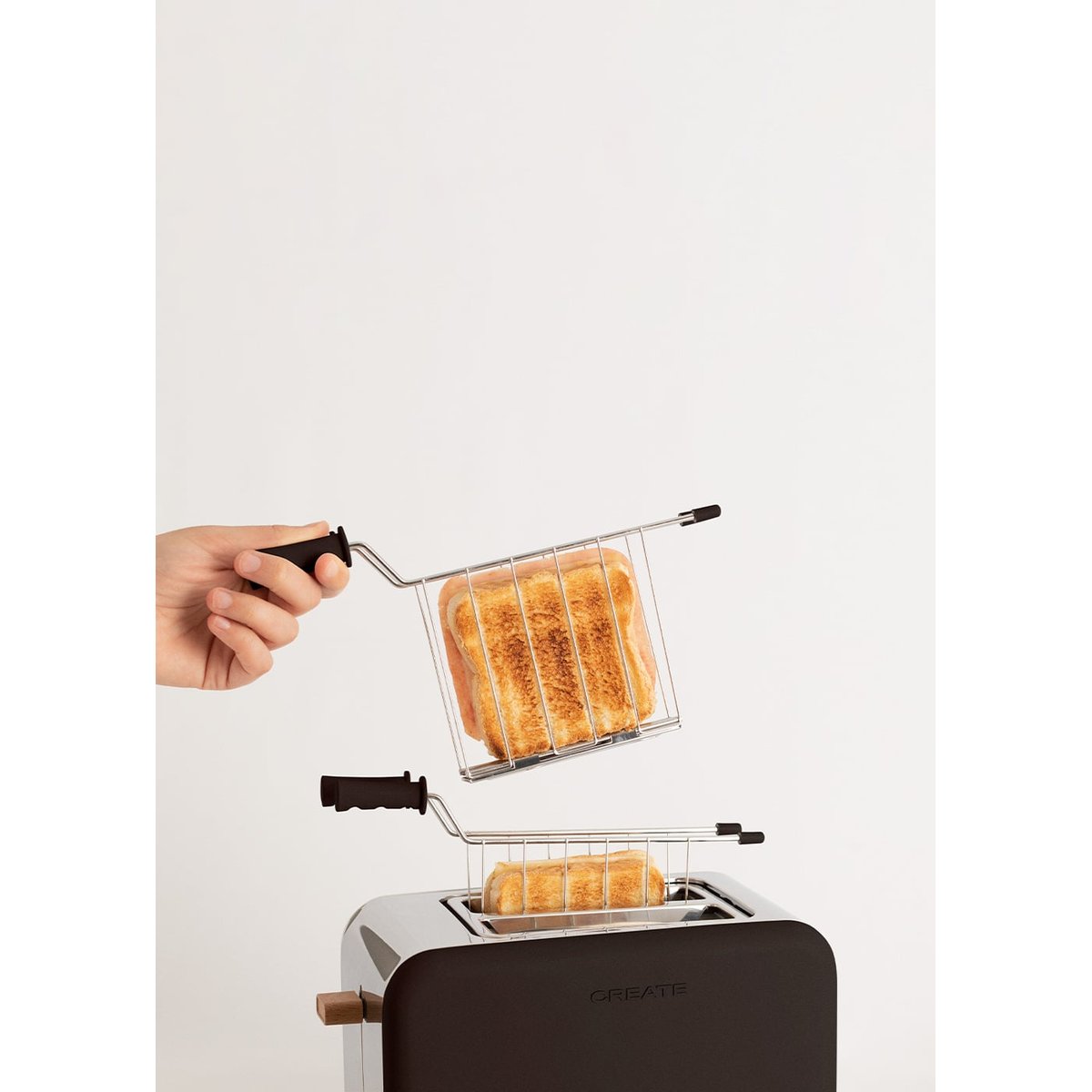 Pack TOAST RETRO + 2 GRILLES noir, CREATE