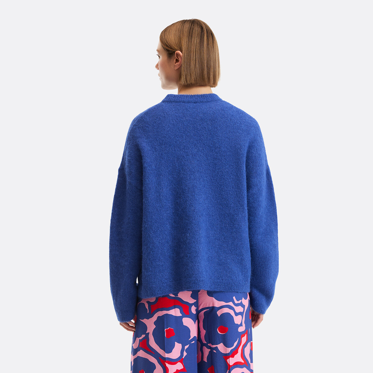 Pull alpaga mélangé, Signature LYNE bleu électrique, LA REDOUTE COLLECTIONS