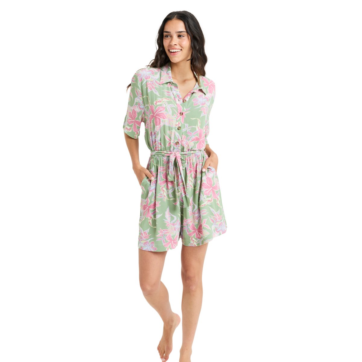Combishort REAL YESTERDAY. vert basil kartofeel apparel, ROXY