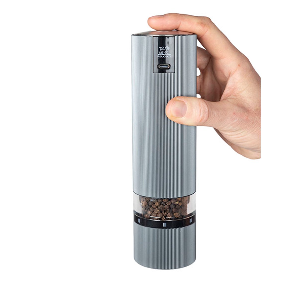 Moulin à poivre électrique rechargeable carbone, PEUGEOT