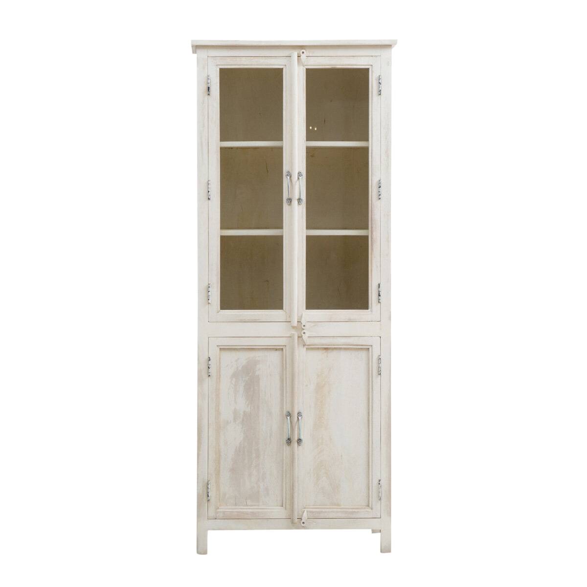 Vaisselier en bois de manguier CUZCO blanc, MADE IN MEUBLES 