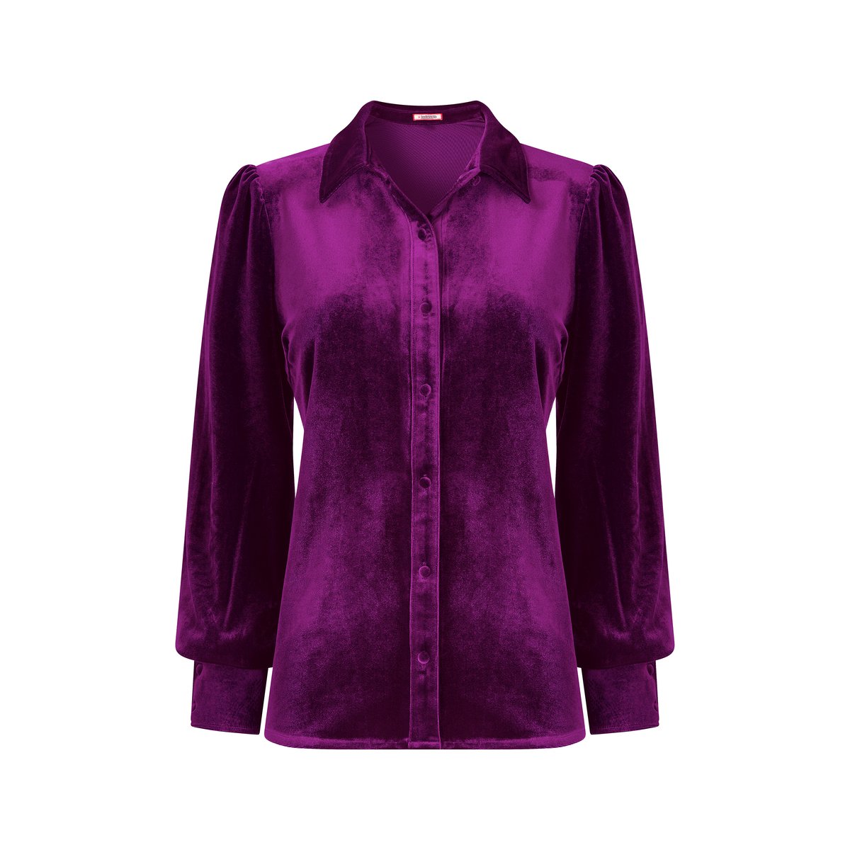 Blouse à Col en Velours Iris violet, JOE BROWNS