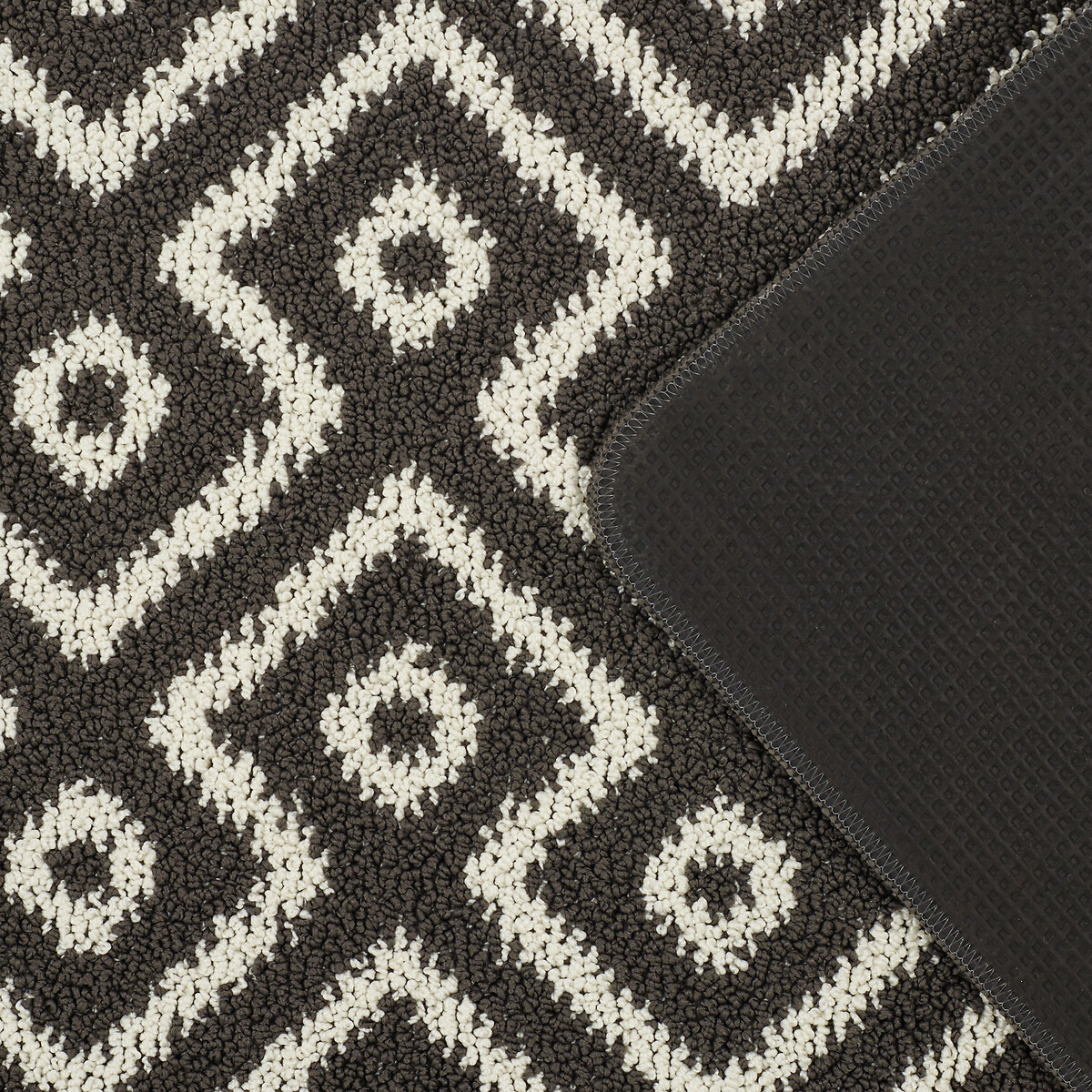 Geo Print Stain Resistant Runner charcoal, MY MAT