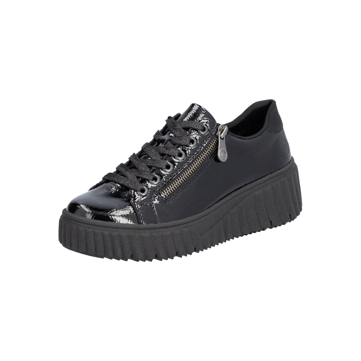 Basket Basse Cuir Lagro noir, RIEKER