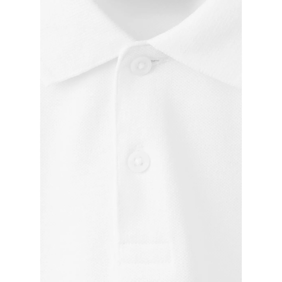 Polo coton à manches longues blanc, MANGO BABY