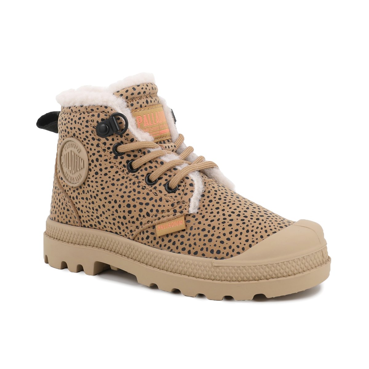 Boots en cuir PAMPA ZIP WL dear brwn aop safari, PALLADIUM