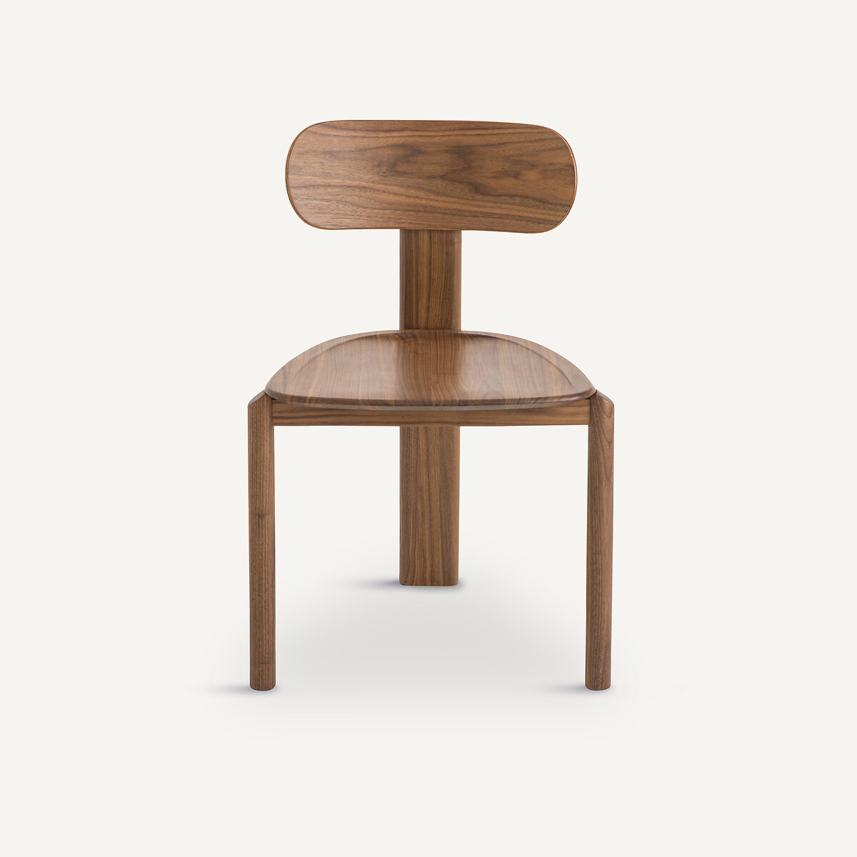 Chaise noyer et plaqué, 3 pieds, MARAIS noyer, AM.PM X EMMANUEL GALLINA