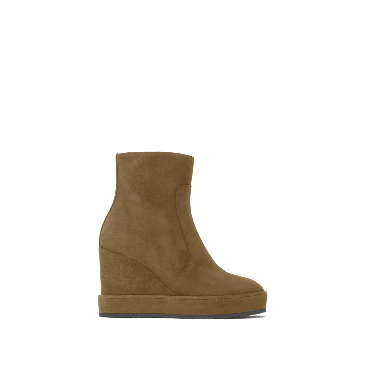 Bottines compensées en cuir BRISBANE châtaigne, CASTANER