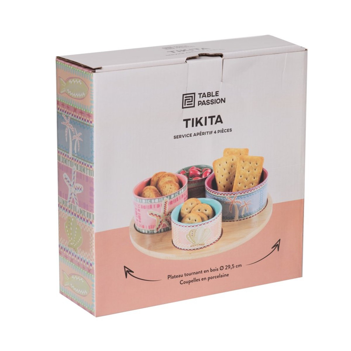 Service apéritif 4 pièces Tikita - TIKITA multicolore, TABLE PASSION
