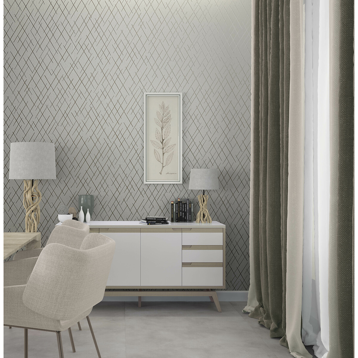 Papel de parede Kylie 6834, INTERELIFE bege, INTERELIFE