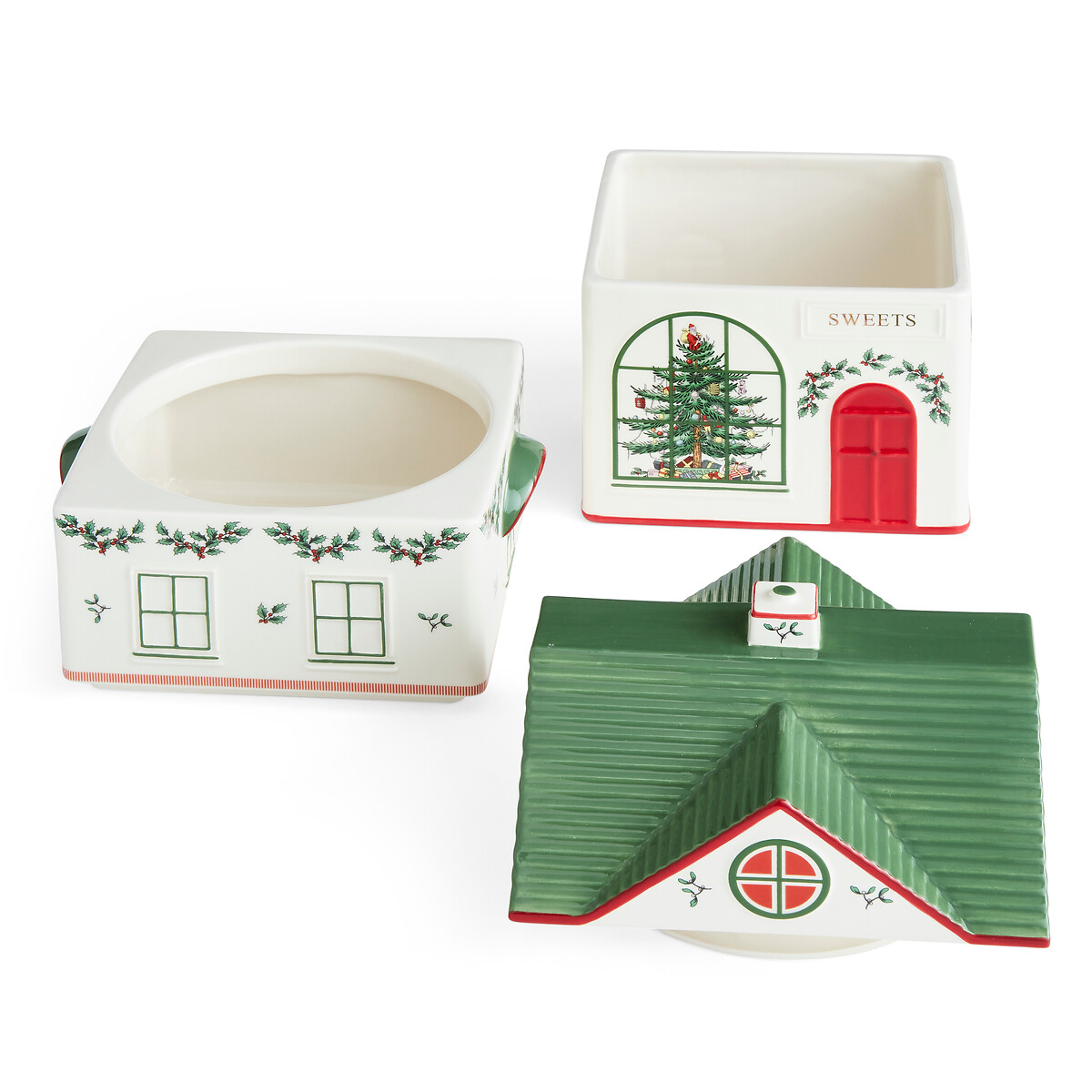 Christmas Tree Village Stacking Canister multi-coloured, SPODE