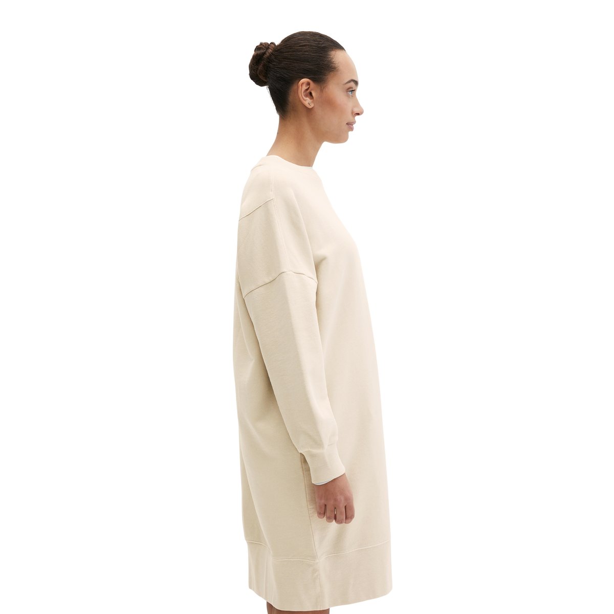 Robe droite en sweat à logo avec du coton recyclé hellgrau, MARC O'POLO