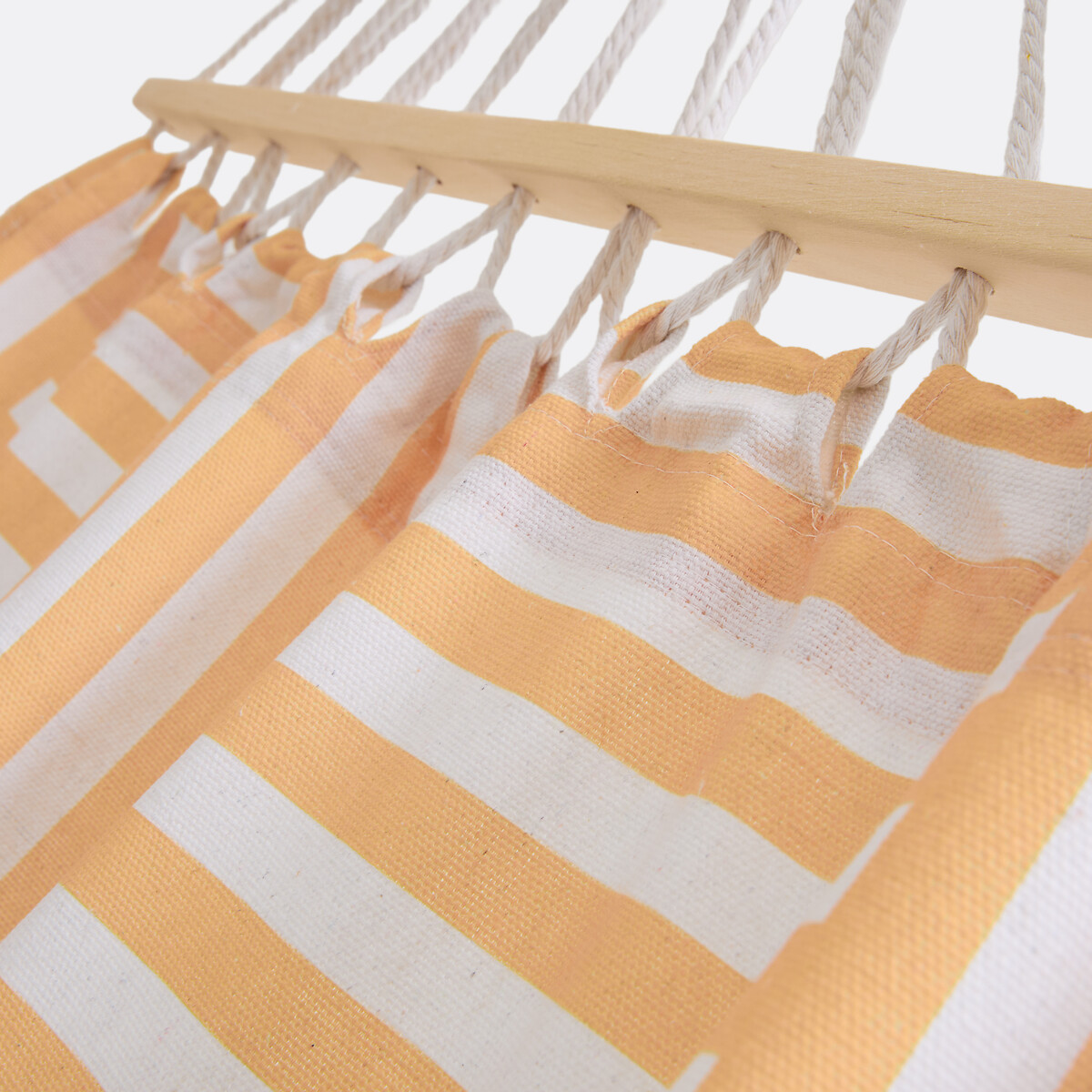 Cama de rede, tecido em polialgodão às riscas, CONFI amarelo/branco, LA REDOUTE INTERIEURS