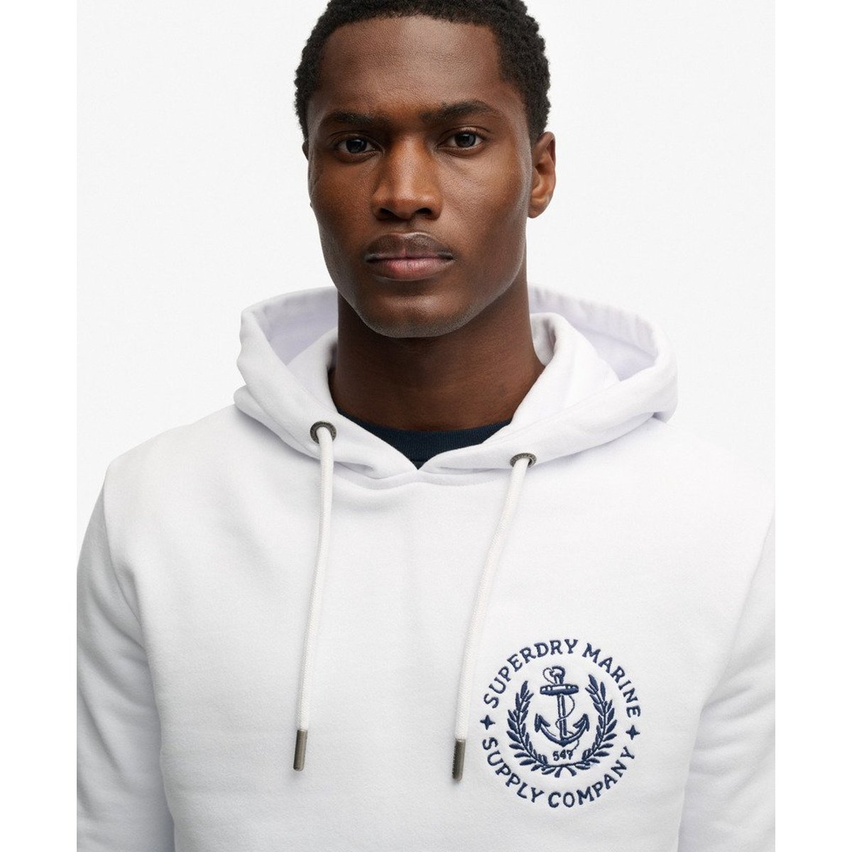 Sweat à capuche à logo brodé Lo-Fi Dockside optic, SUPERDRY