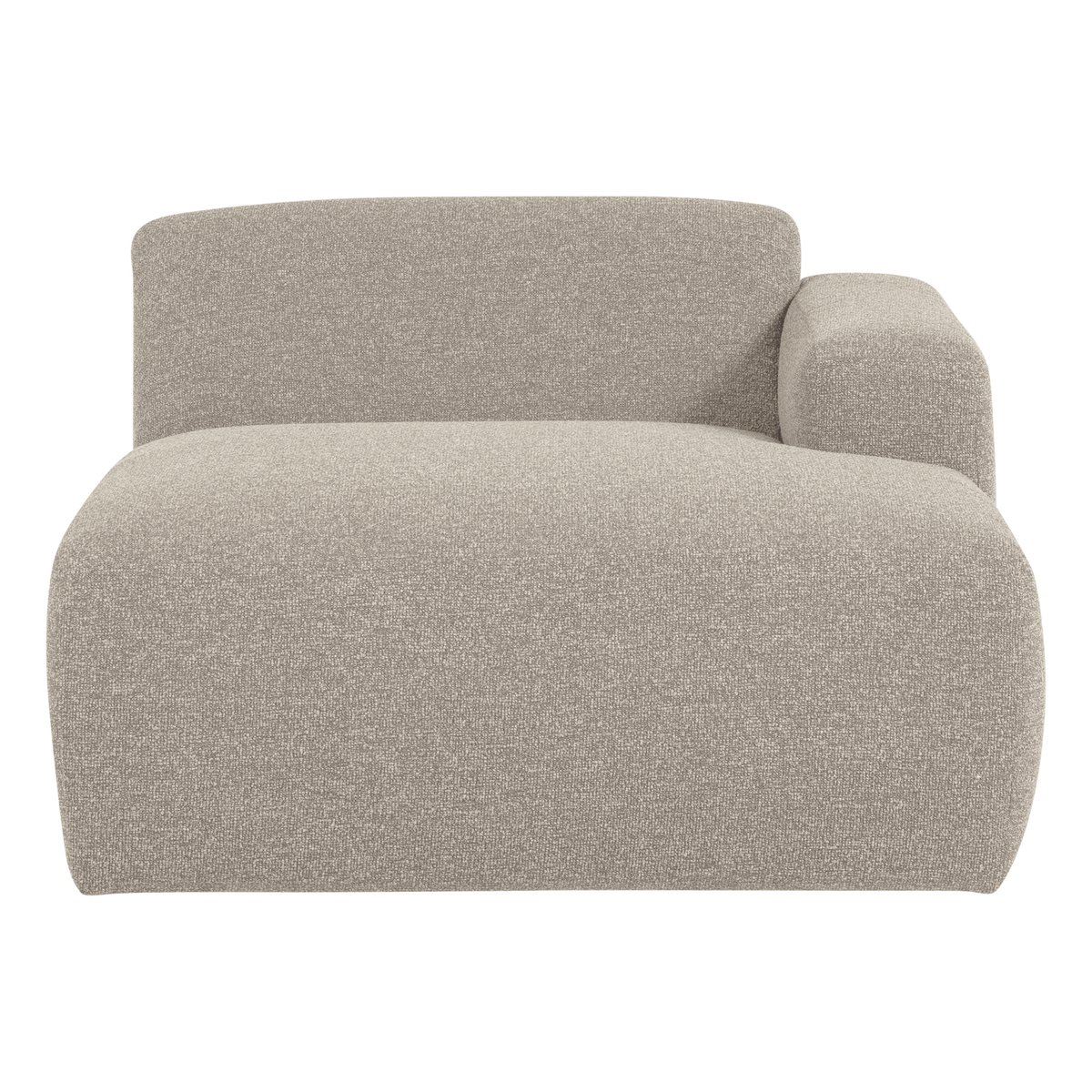 Élément chaise longue droit en bouclé MOJO BASE beige, WOOOD