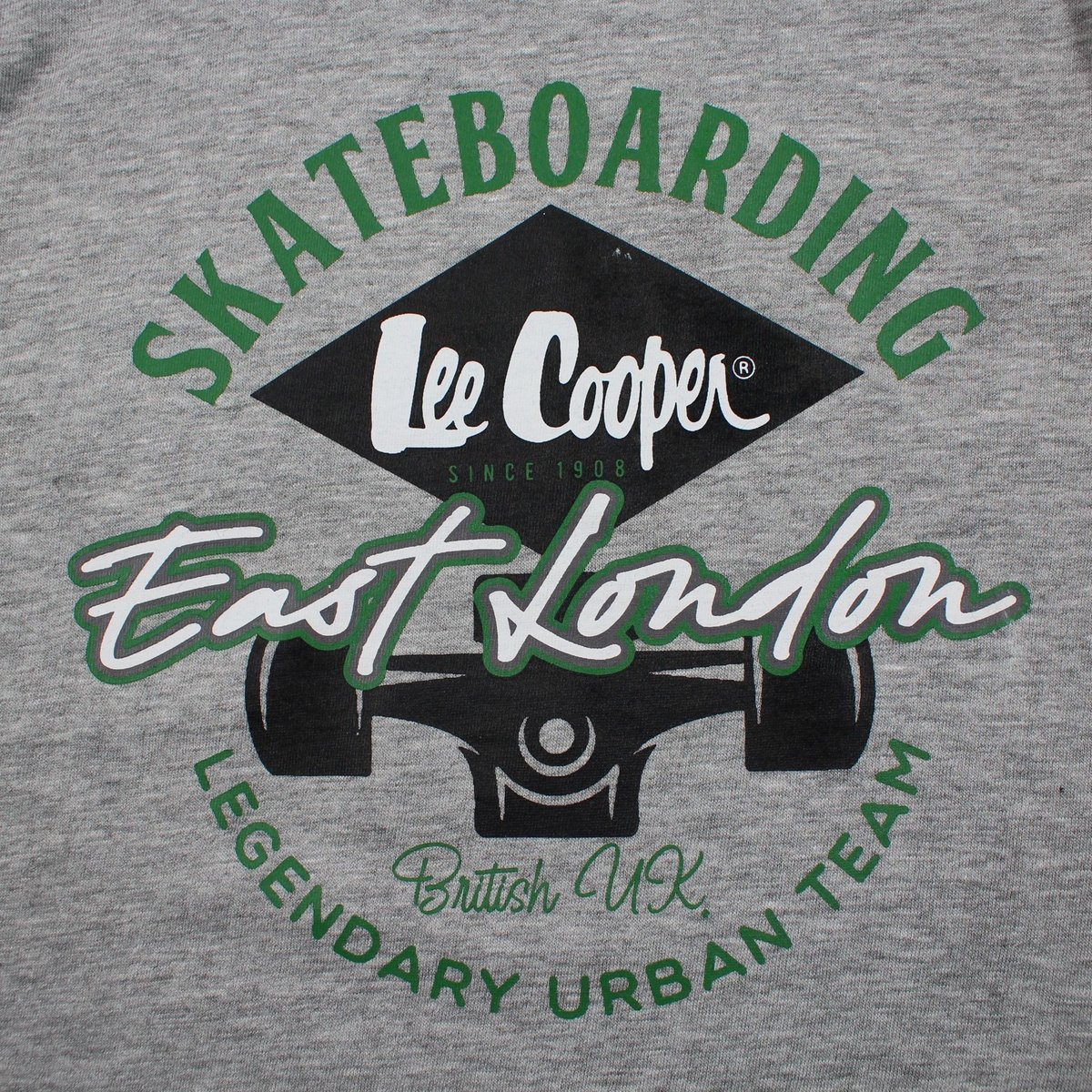 T-shirt manches courtes, col rond SKATE PARK gris, LEE COOPER