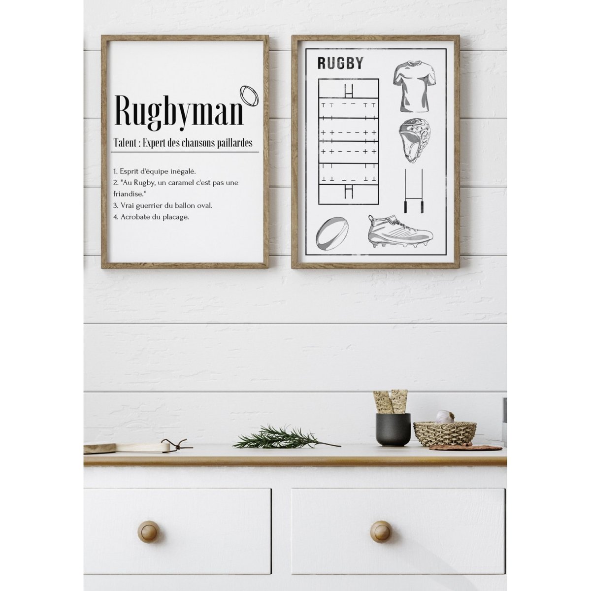 Affiche Définition Rugbyman blanc, L'AFFICHERIE