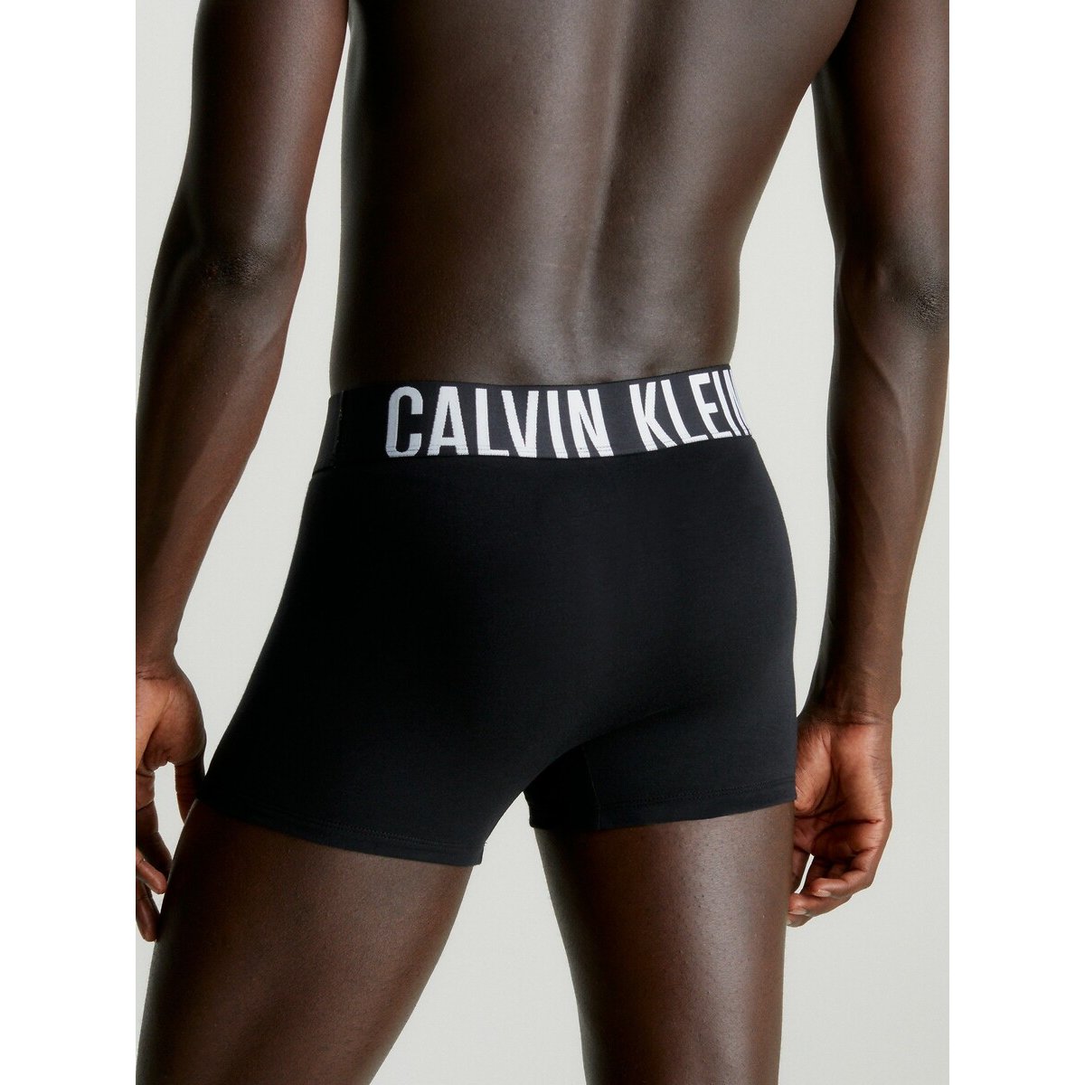 Set van 3 lange, effen boxershorts zwart+zwart+zwart, CALVIN KLEIN UNDERWEAR