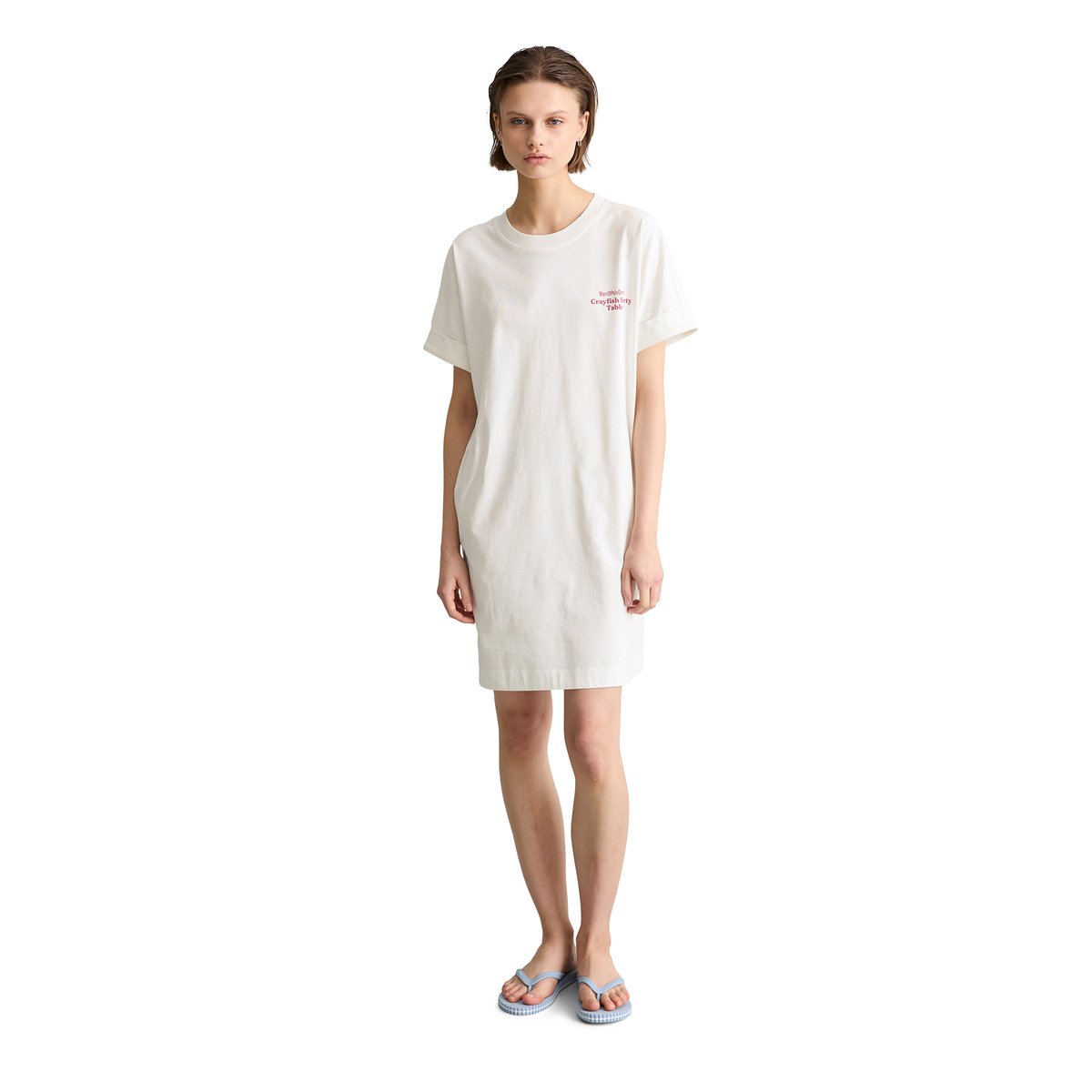Robe en jersey style décontracté en coton organique blanc, MARC O’POLO DENIM