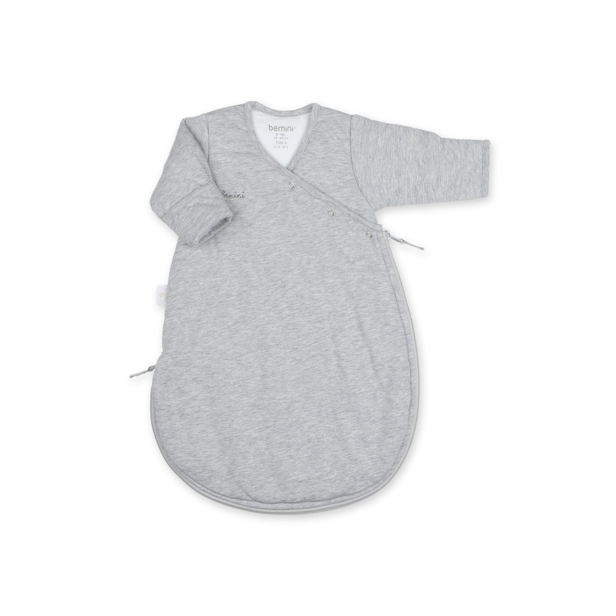 Gigoteuse avec moufles hiver - TOG 2.5 Cocon moelleux mix grey, BEMINI