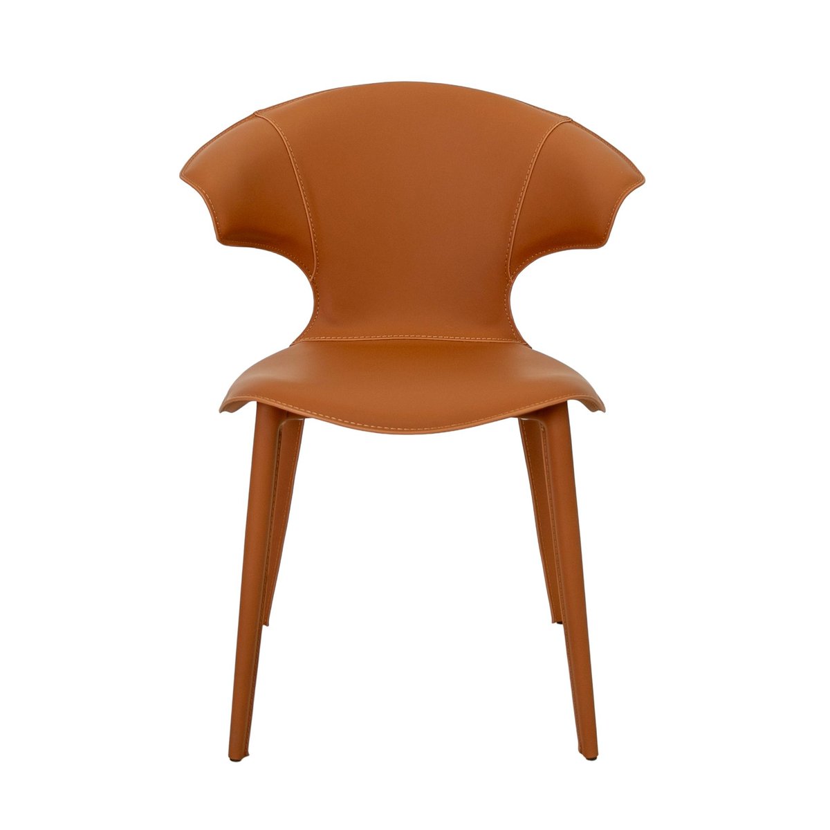 Chaise en cuir régénéré orange, ANGEL CERDA