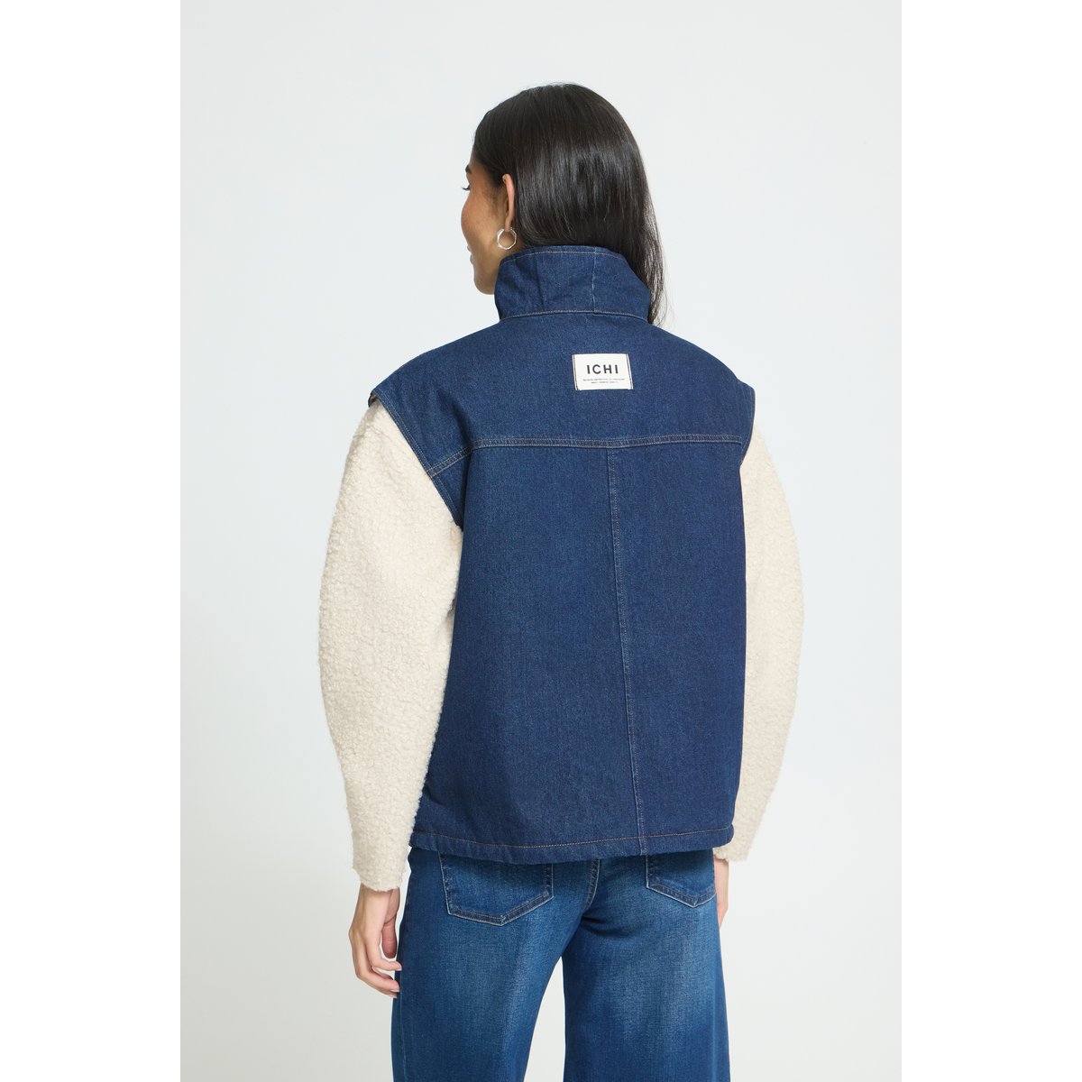 Veste en jean bleu denim authentic blue, ICHI