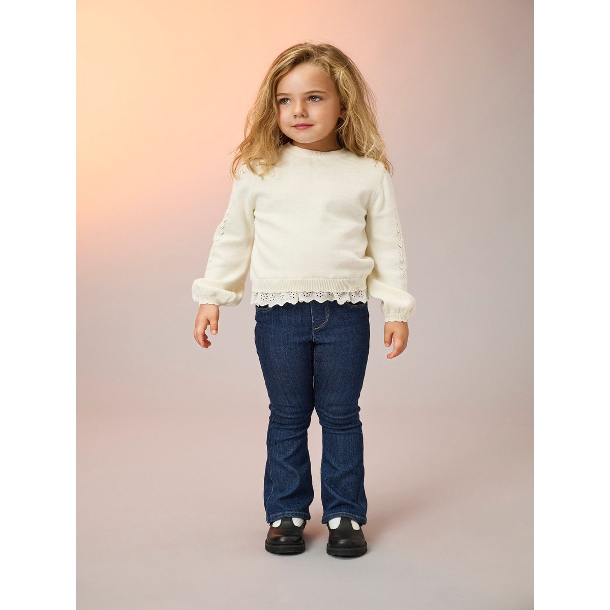 Jean Flared dark blue denim 1, KIDS ONLY