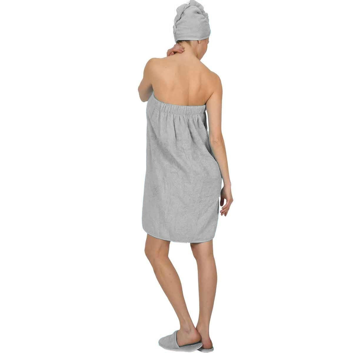 Ensemble Paréo 3 pièces : 1 paréo de bain + 1 bonnet + 1 paire de mules LUXURY rose indien, SENSEI MAISON
