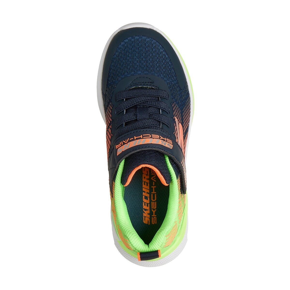 Kids Microspec Max Velocity Trainers navy blue/green, SKECHERS