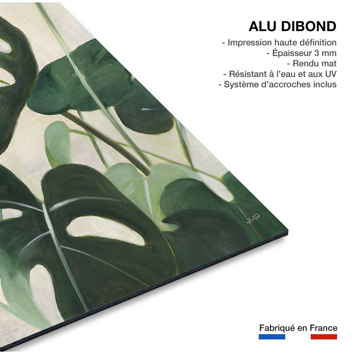 Tableau Aquarelle tropicale tableau alu dibond, HEXOA