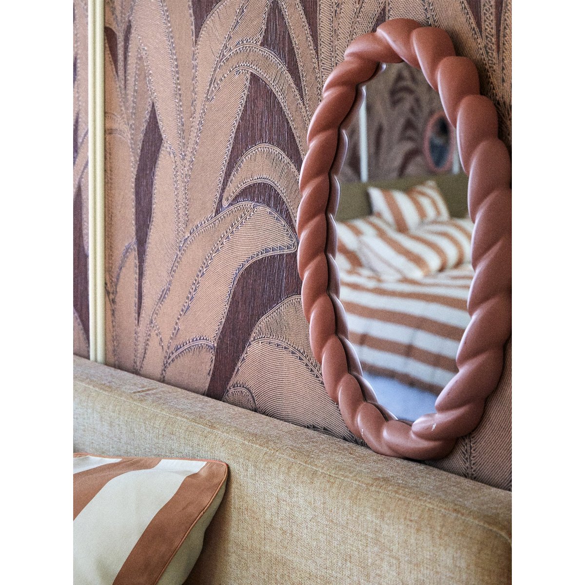 Miroir ovale torsadé blush, CYRILLUS
