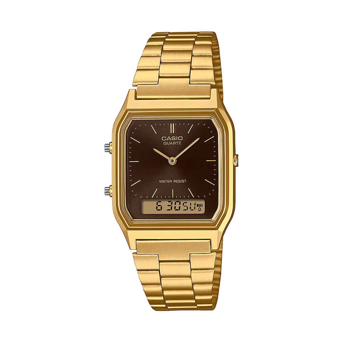 Montre Analogique  VINTAGE ICONIC doré marron doré, CASIO