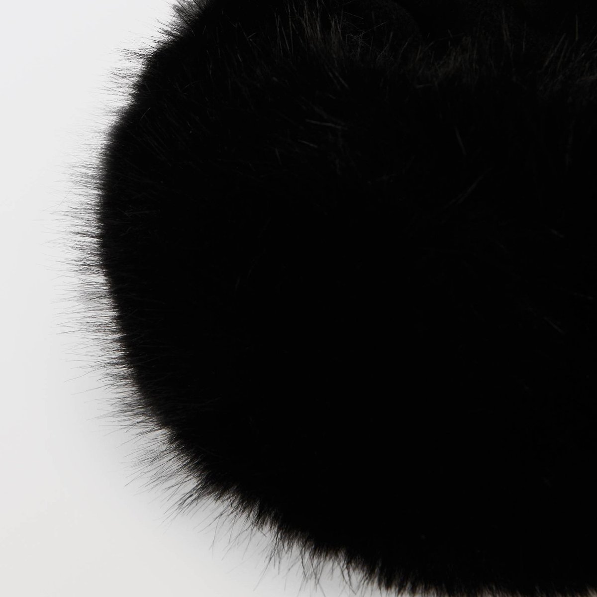 Bandeau en imitation fourrure noir, MONOPRIX