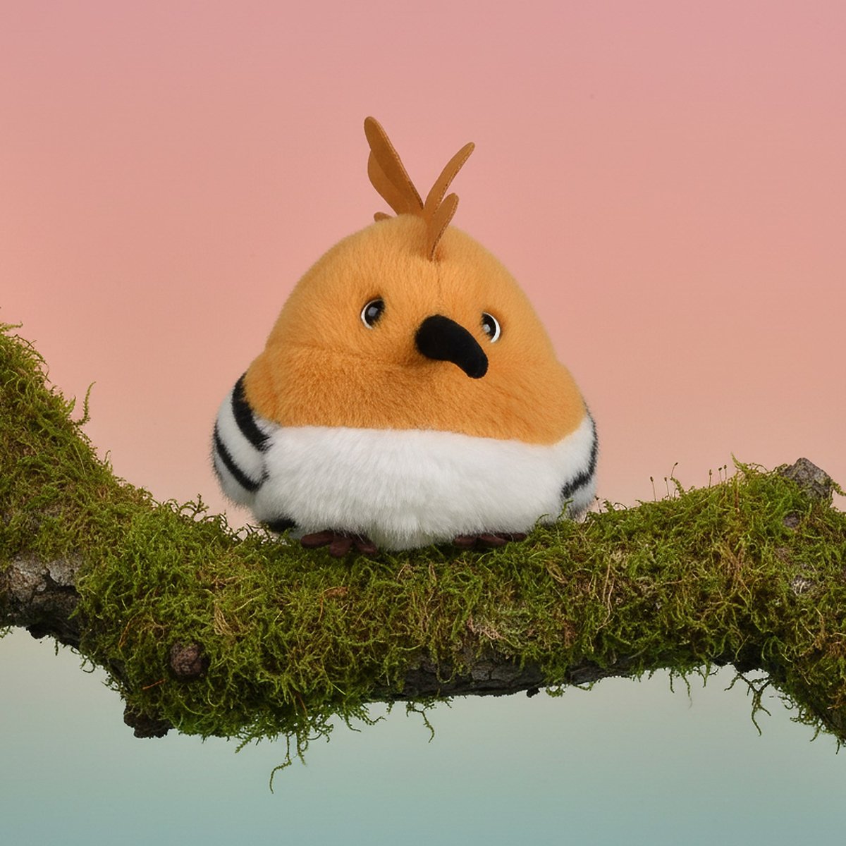 Peluche oiseau LES CUI-CUI PARADIS 15 cm kiwi orange, HISTOIRE D'OURS