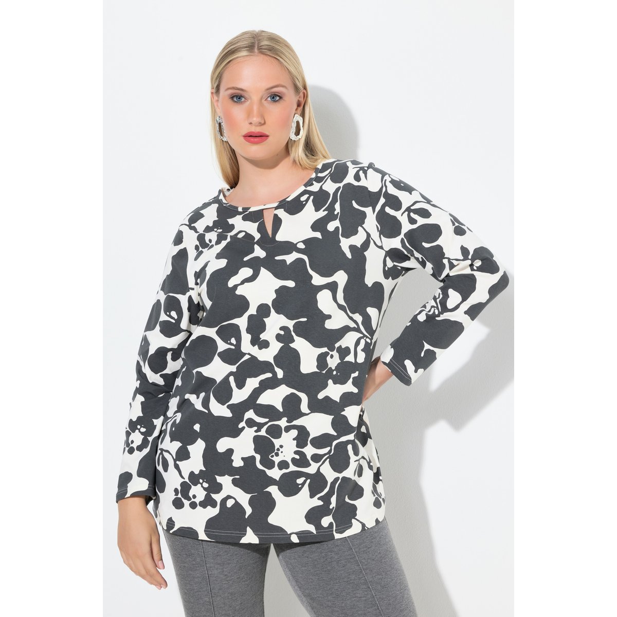 T-shirt manches longues blanc cassé, ULLA POPKEN