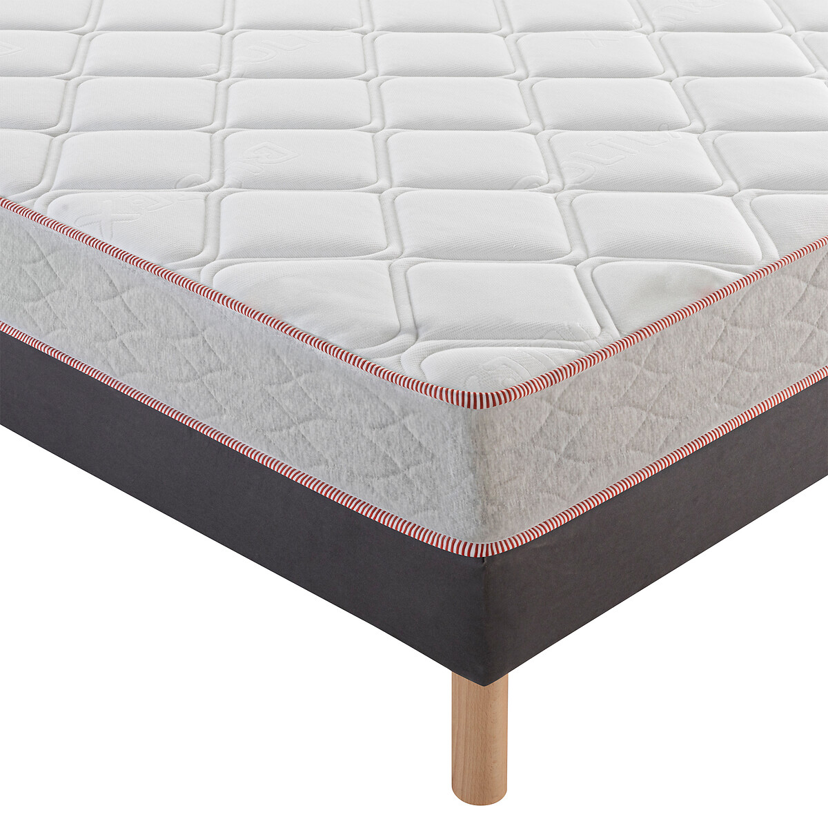 Materasso schiuma Bultex primo 19 cm, Victorieux bianco/grigio chiné, BULTEX