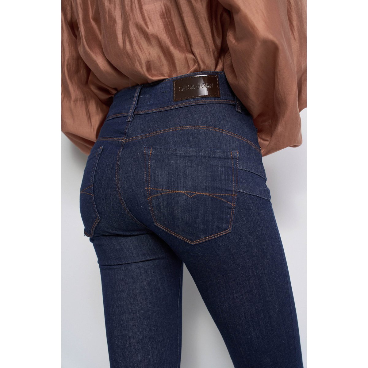 JEAN SECRET PUSH IN SKINNY bleu foncé, SALSA JEANS