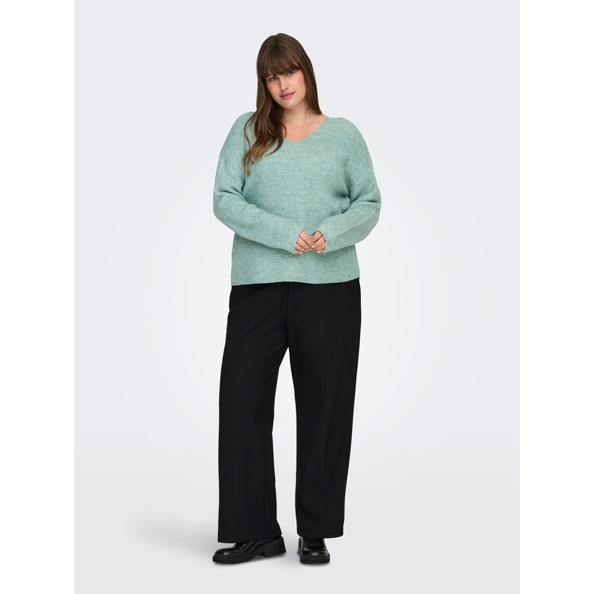 Pull En Maille blue surf, ONLY CARMAKOMA