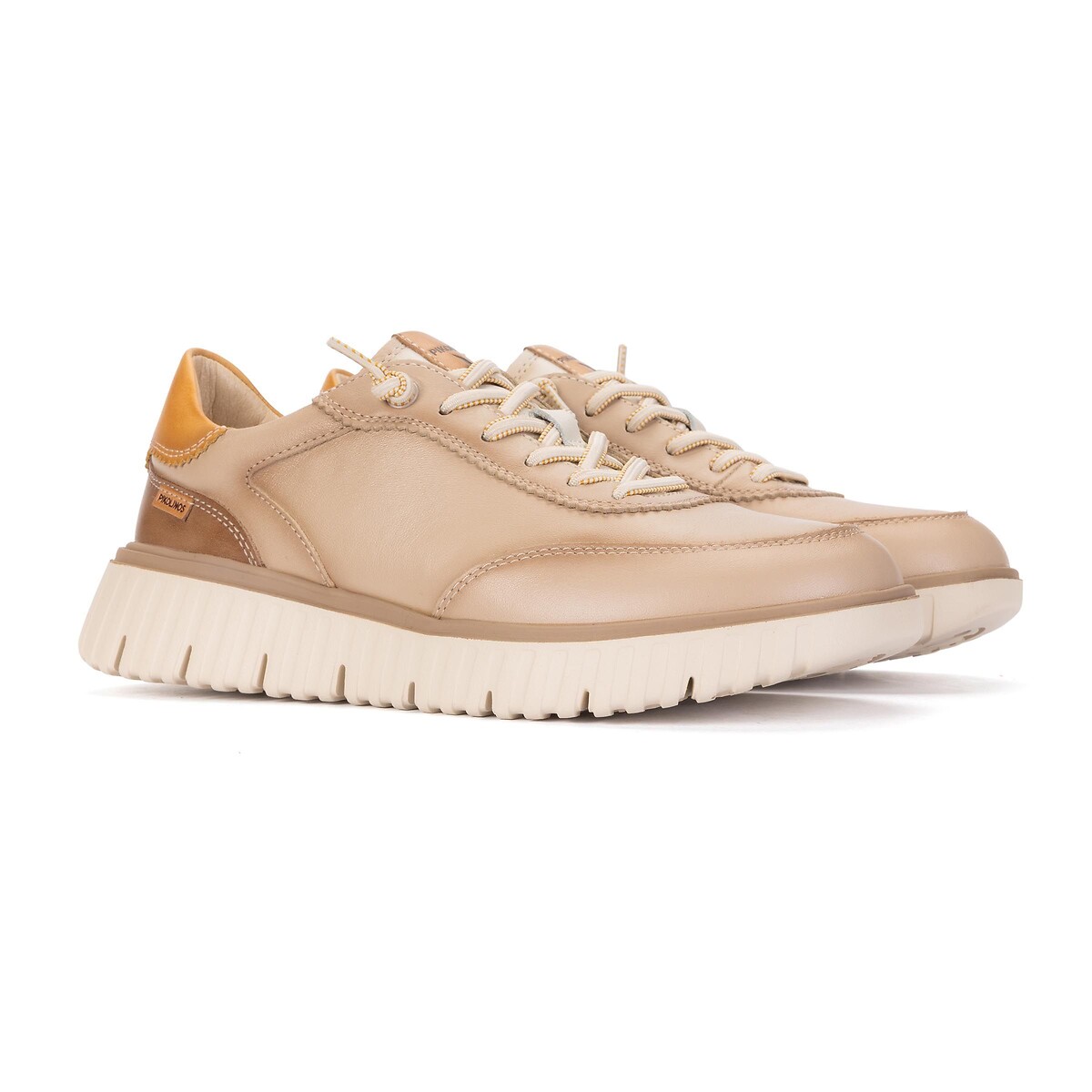 Sneaker, elastische Schnürsenkel, SEGOVIA cognac, PIKOLINOS
