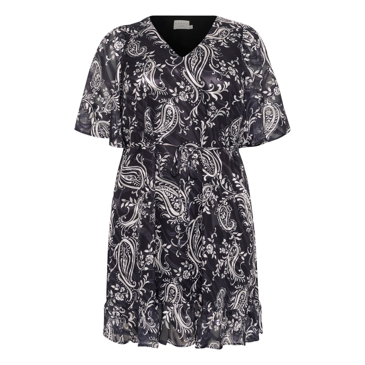 Robe noir black/turtledove paisley, KAFFE CURVE