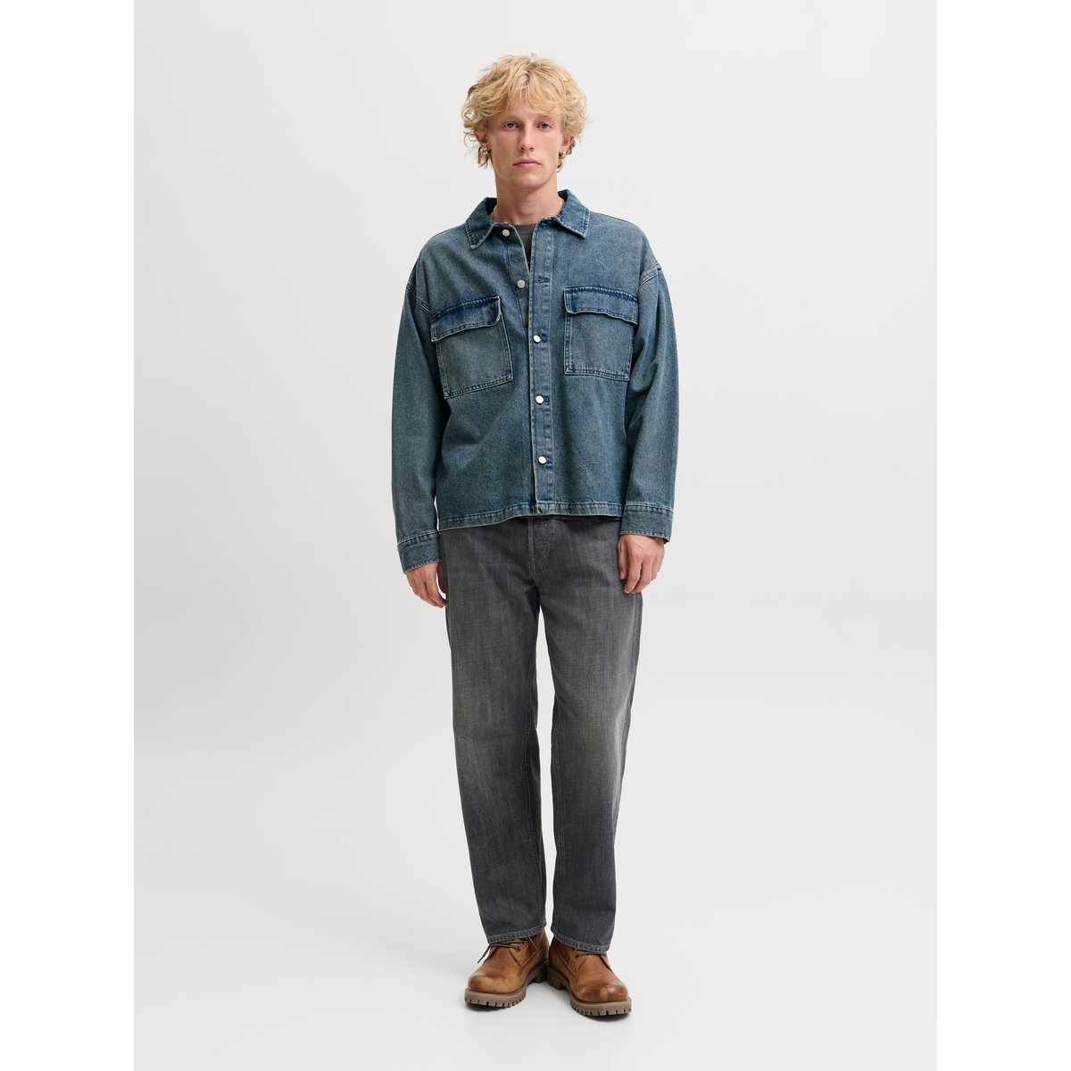 Jean À Coupe Ample black denim, JACK & JONES