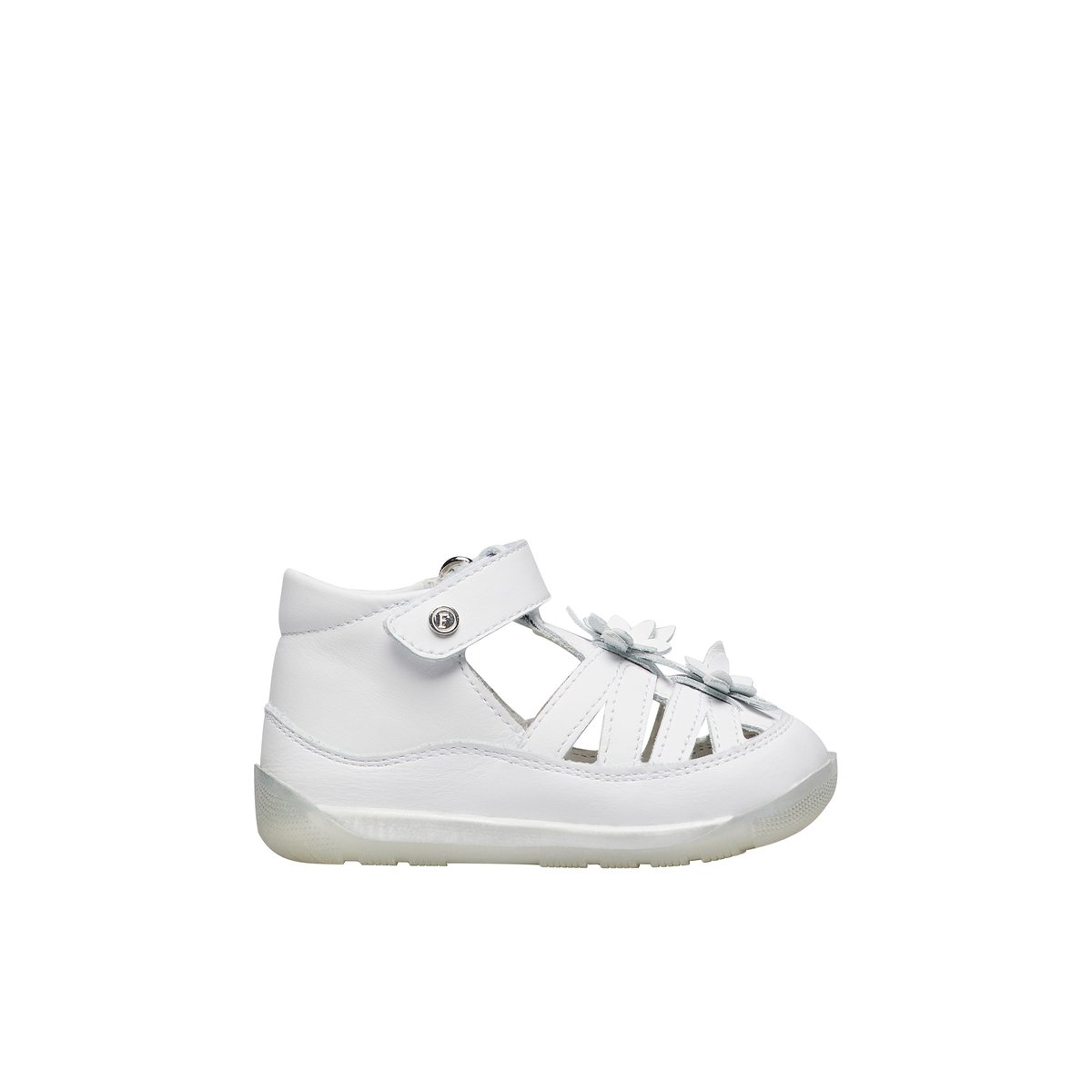 Sandales semi-fermées en cuir FERSIE blanc, FALCOTTO