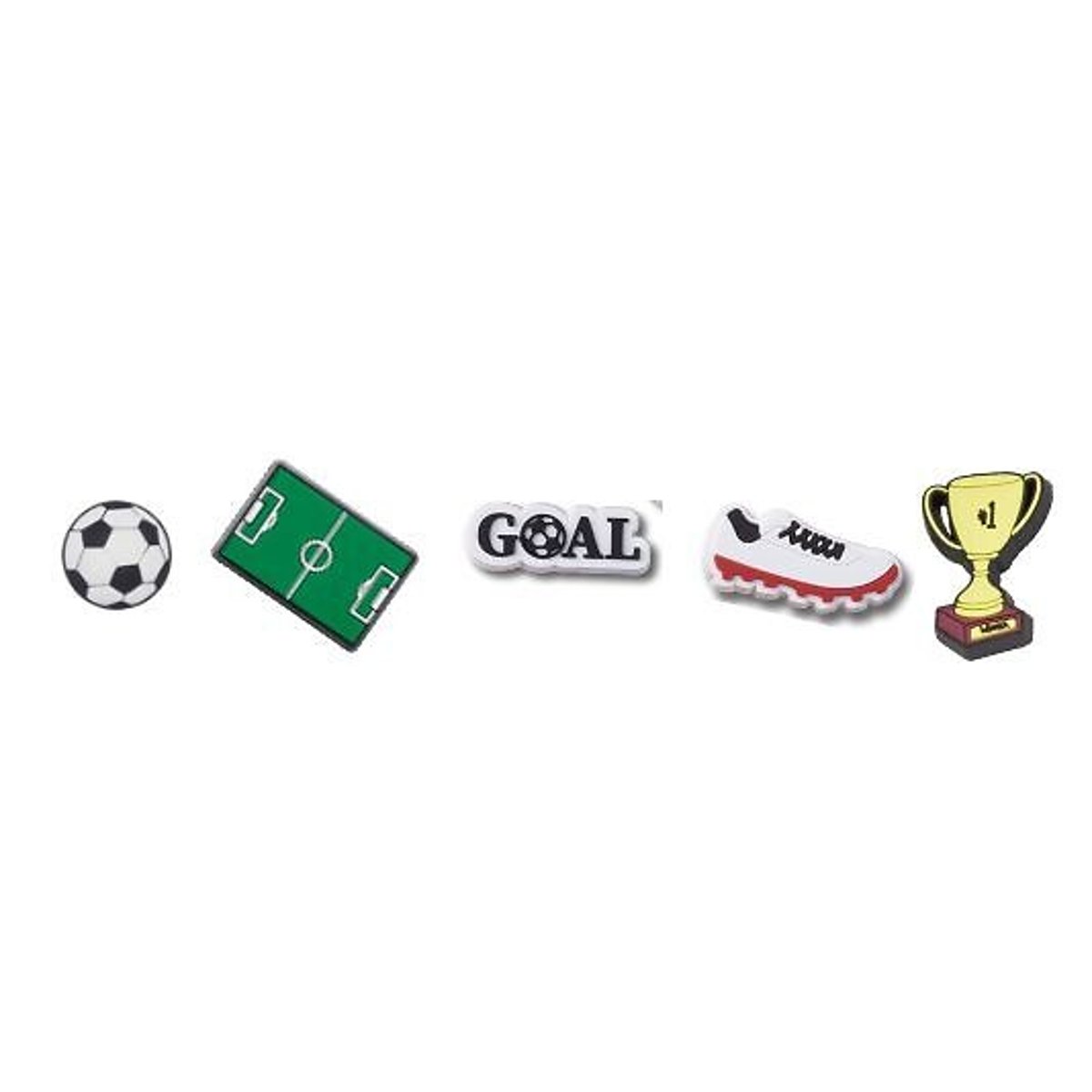 Lot de 5 Jibbitz Football multicolore, CROCS