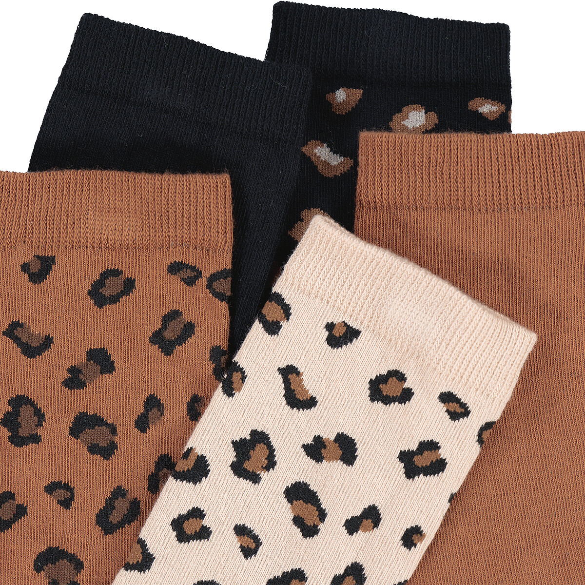 Lot de 5 paires de chaussettes imprimé animalier, LA REDOUTE COLLECTIONS