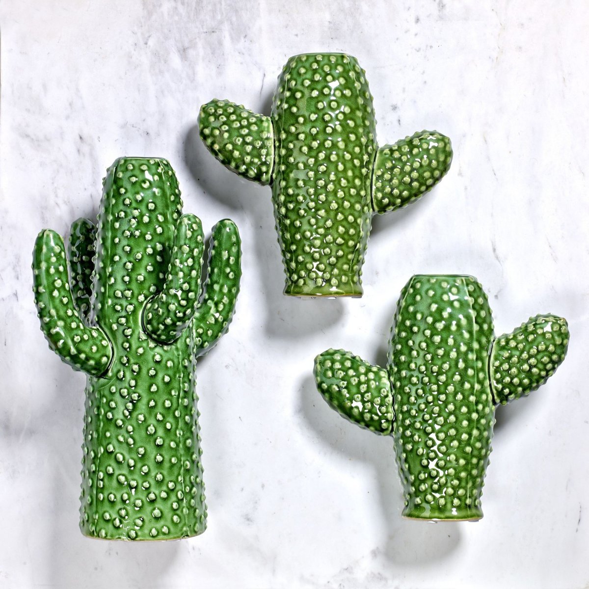 Vase Cactus Small Porcelaine Verte H 20 cm vert, SERAX