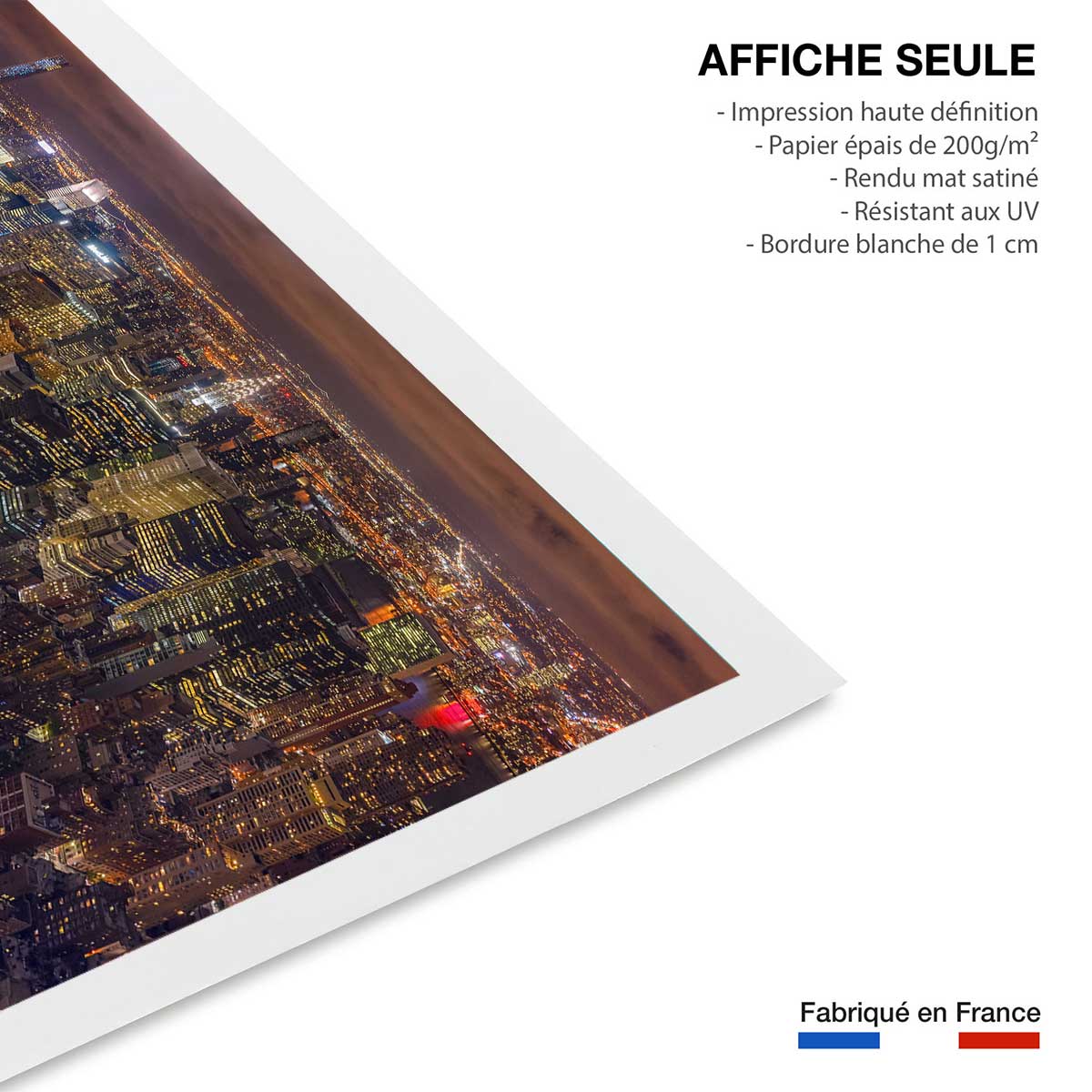Affiche deco ""Night Life"" affiche seule, HEXOA