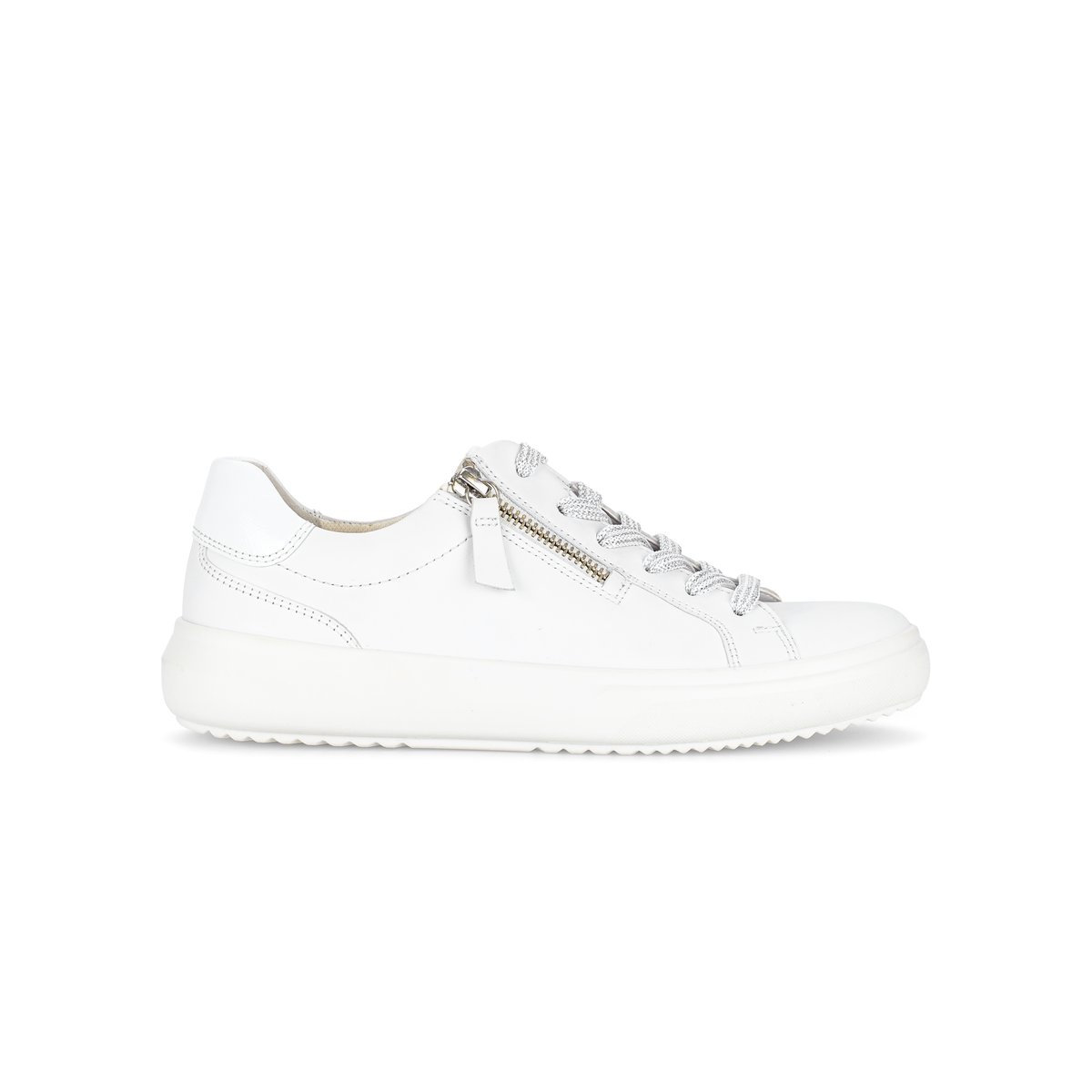 Baskets en cuir à talon compensé blanc, GABOR